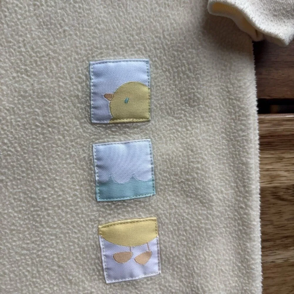 Vintage Carters Duckie Footed Sleeper Paste‎ Yellow Fleece Baby Duck 6 Months